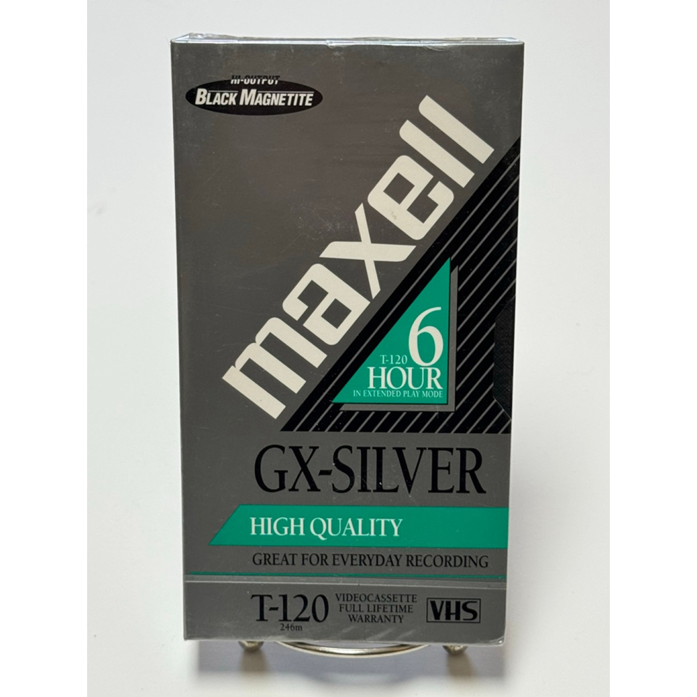 Maxell Blank VHS Videocassette GX-Silver T-120 6 Hour HQ - Brand New
